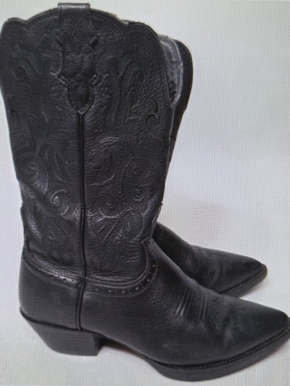 Justin Leather Western Cowboy Boots